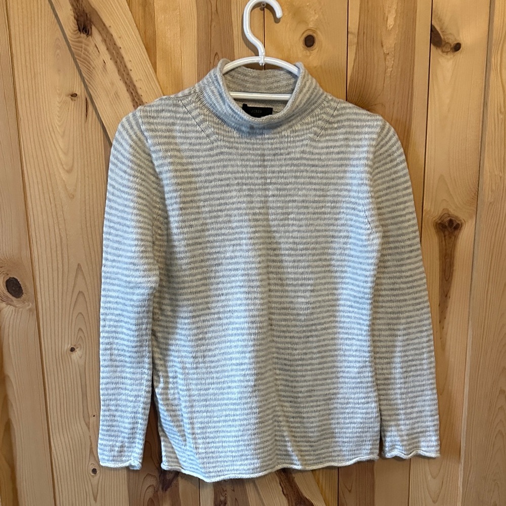 J. Crew Heather Gray Turtleneck Sweater